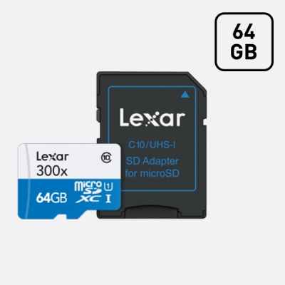 [렉사] MicroSD 300X 64GB 메모리카드 (어댑터포함)