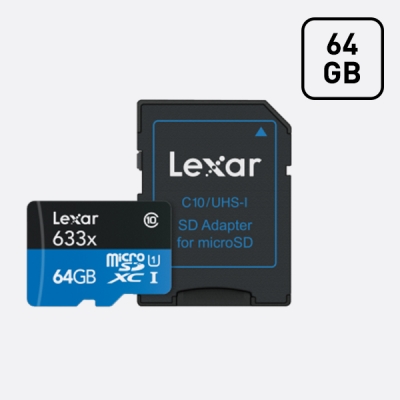 [렉사] MicroSD 633X 64GB 메모리카드 (어댑터포함)