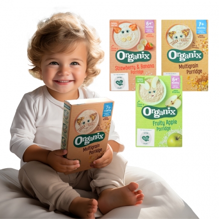 [국내 정식 판매처] 오가닉스 오트밀 포리지 이유식 아기 쌀가루 미음 죽 과일 곡물 시리얼